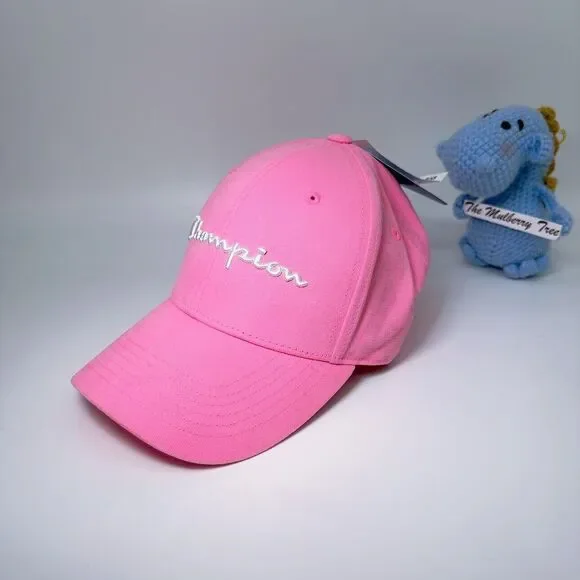 Champion Authentic Classic Pink Baseball Hat Cap Adjustable NWT - Picture 2 of 8